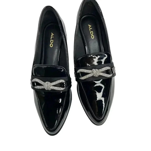 ALDO women’s Encore Patent Leather Block Heel Loafers size 8 - Picture 5 of 11